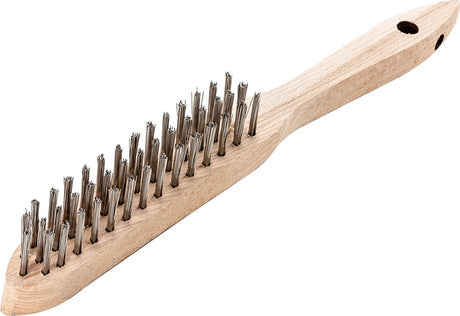 Perie de sarma din otel, cu coada, 2 randuri sarma 0.35mm, dreapta, 290/140mm, LESSMANN - sefira.ro