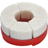 Perie din poliamida cu granulatie ceramica, pentru CNC, rotunda, gran.80, Ø 50mm, gaura 16mm, LESSMANN - sefira.ro