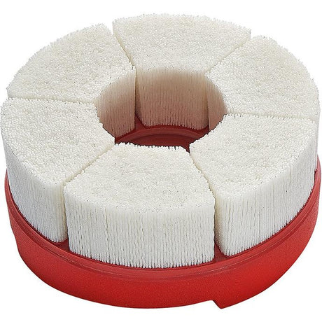 Perie din poliamida cu granulatie ceramica, pentru CNC, rotunda, gran.80, Ø 50mm, gaura 16mm, LESSMANN - sefira.ro