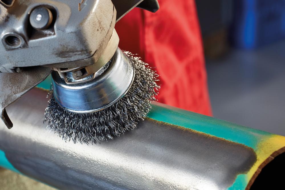 Perie de sarma din otel, tip oala, sarma 0,35mm ondulata, diam.65mm, prindere M14x2,0, LESSMANN - sefira.ro