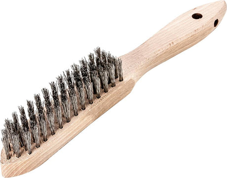 Perie de sarma din inox V2A, 2 randuri de sarma 0.35mm ondulata, 290/140mm, LESSMANN - sefira.ro