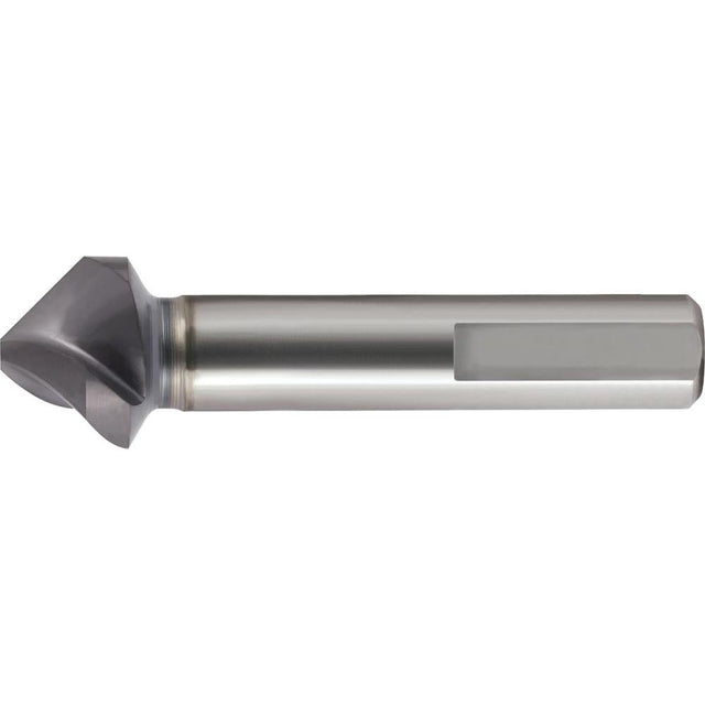 Tesitor conic SpyroTec HSS-E, 90°, TiAIN, tais convex, coada cu 3 fete plate, Ø 6.3mm, GUHRING - sefira.ro