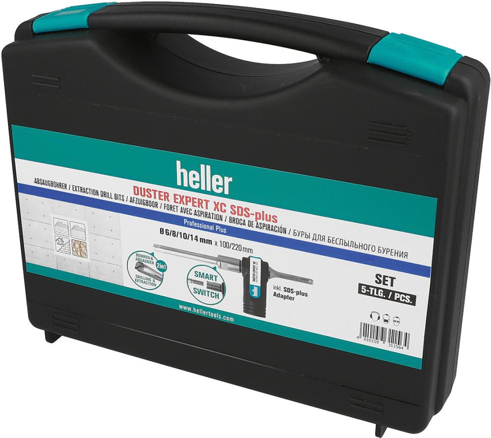 Absaugbohrer-Set Duster Expert XC Ø 4/6/8/14 mm L=100/220mminkl. Adapter Heller - sefira.ro