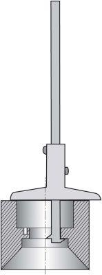 Depth gauge with double hook, reading 0.05mm, 200x100mm, FORTIS