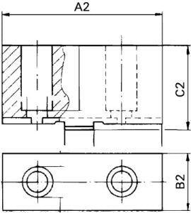 Set of 3 stepless jaws, 100 mm, DIN6350, ROHM