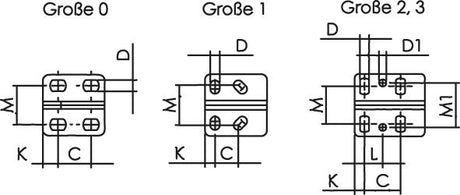 Dispozitiv de fixare orizontal ESD, talpa orizontala, marime 0, M4x25mm, AMF - sefira.ro
