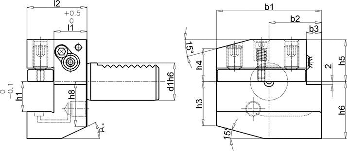 VDI-Halter DIN69880 B1A-30x20x40 - sefira.ro