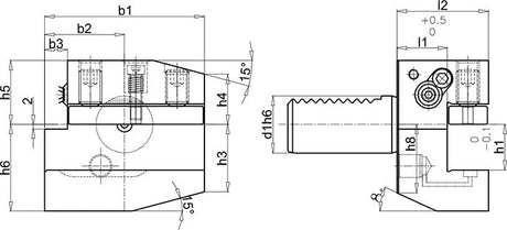 VDI-Halter DIN69880 B1A-30x20x40 - sefira.ro
