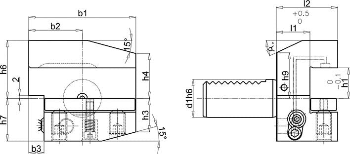 VDI-Halter DIN69880 B3A-30x20x40 - sefira.ro