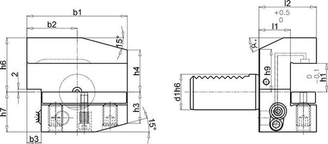 VDI-Halter DIN69880 B3A-30x20x40 - sefira.ro
