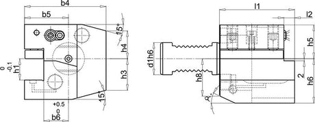 VDI-Halter DIN69880 C1C4A-30x20x70 - sefira.ro