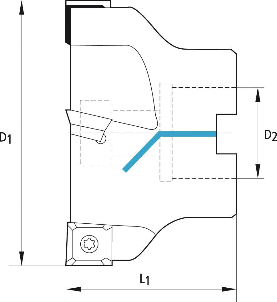 Cap de frezare la 90°, 40mm, 4 taisuri - sefira.ro