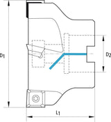 Cap de frezare la 90°, 40mm, 4 taisuri - sefira.ro