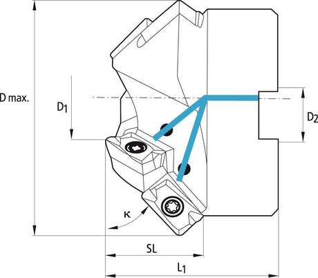 Cap de frezare pentru sanfrenat, 30°, MTC - sefira.ro
