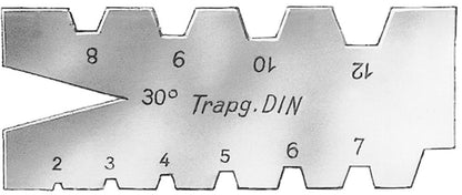 Lera pentru filete trapezoidale, pas 2-12mm, unghi 30Â°, DIN103, FORUM