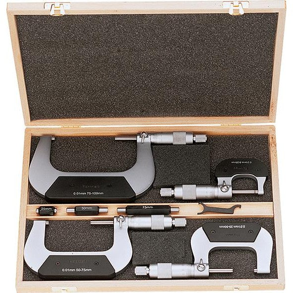 Set micrometre de exterior, 0-100mm, DIN863, FORUM - sefira.ro