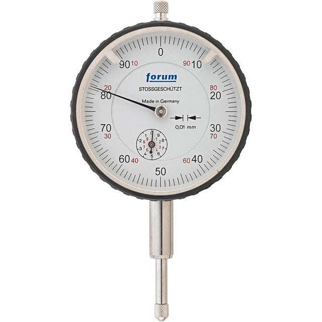 Ceas comparator de precizie, protectie socuri, 0-10mm, citire 0.01mm, DIN878, FORUM - sefira.ro