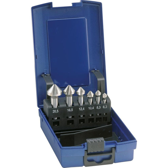 Set tesitoare conice, cu carbura, 90°, 6.3-20.5mm, 6 buc, DIN 335C, FORUM - sefira.ro
