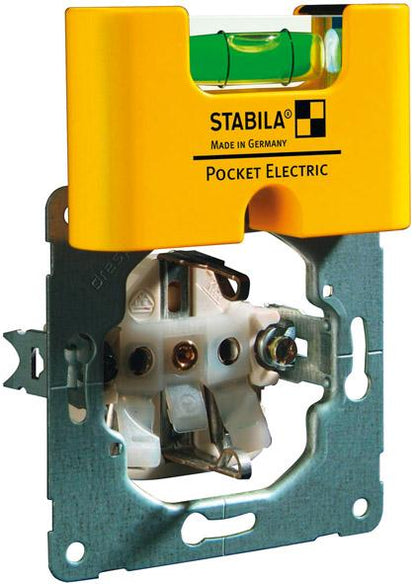 Nivela cu bule, cu magnet, pentru electricieni, Pocket Electric, 7cm, STABILA