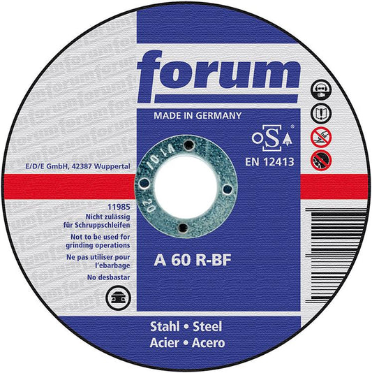 Disc de debitat pentru otel 115x1,0mm, drept, FORUM