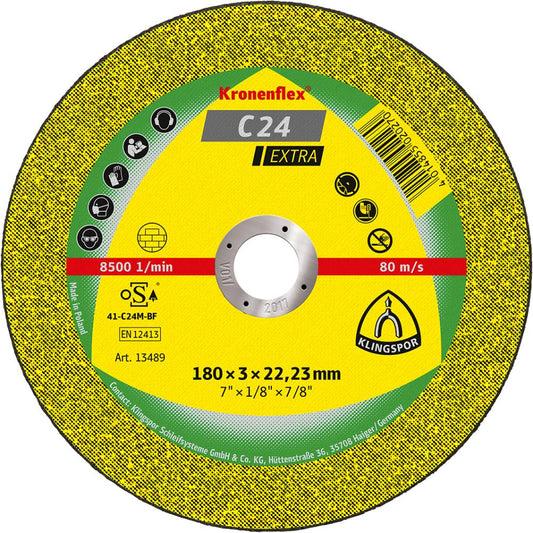 Disc de taiere pentru piatra si beton, 115x2.5mm, curbat, KLINGSPOR