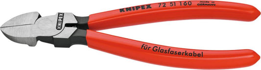 Side-cutting pliers, for fiber optics, 160 mm, KNIPEX