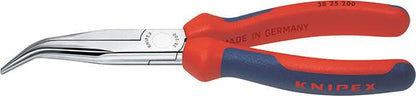 Mechanics' pliers, 200 mm, bent jaws, semi-round, KNIPEX