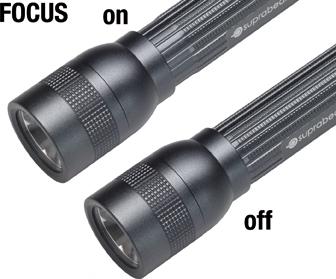 LED flashlight Q2, 200lm, rechargeable, up to 5 hours, with focus, SUPRABEAM