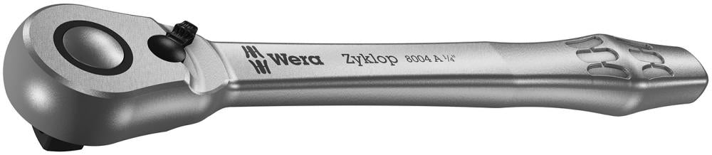 Antrenor cu clichet, 1/4", lungime 141 mm, 72 dinti, ZYKLOP Metal Switch, WERA