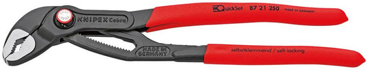 Plumber's pliers, Cobra® QuickSet, 250mm, for 2 inch pipes, KNIPEX