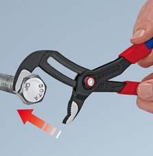 Plumber's pliers, Cobra® QuickSet, two-component handle, 250mm, for 2 inch pipes, KNIPEX