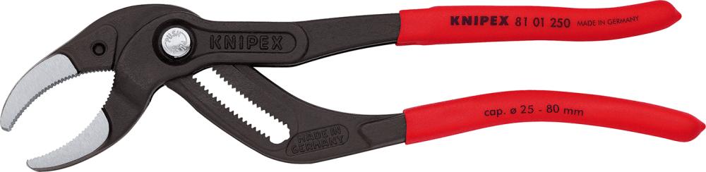 Drain pliers, 250mm, opening 25-80mm, KNIPEX