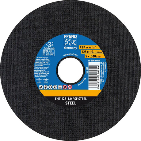 Disc de debitare pentru otel, 115x1mm, drept, PFERD - sefira.ro