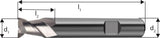 Freza cilindro-frontala, DIN6527K, ptr Al, scurta,carb monobloc 3mm, 2 tai suri W, Forum