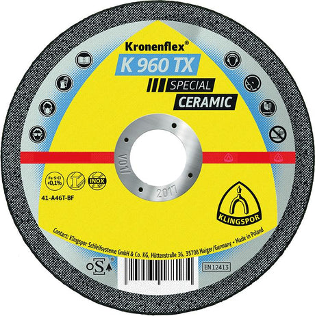 Disc de debitare pentru otel si inox, 115x1mm drept, KLINGSPOR - sefira.ro