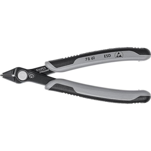 Cleste cu tais lateral protectie ESD, pentru electronisti Super Knips®, 125mm, brunat, 78 61 125 ESD, KNIPEX - sefira.ro