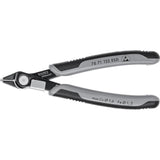 Cleste cu tais lateral protectie ESD, pentru electronisti Super Knips®, 125mm, brunat, clema de sarma, 78 71 125 ESD, KNIPEX - sefira.ro