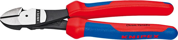 Cleste de forta cu tais lateral, 140 mm, cap polisat, manere bicomponent, KNIPEX