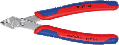 Cleste cu tais lateral pentru electronisti Super Knips®, 125mm, varfuri inclinate la 60°, KNIPEX