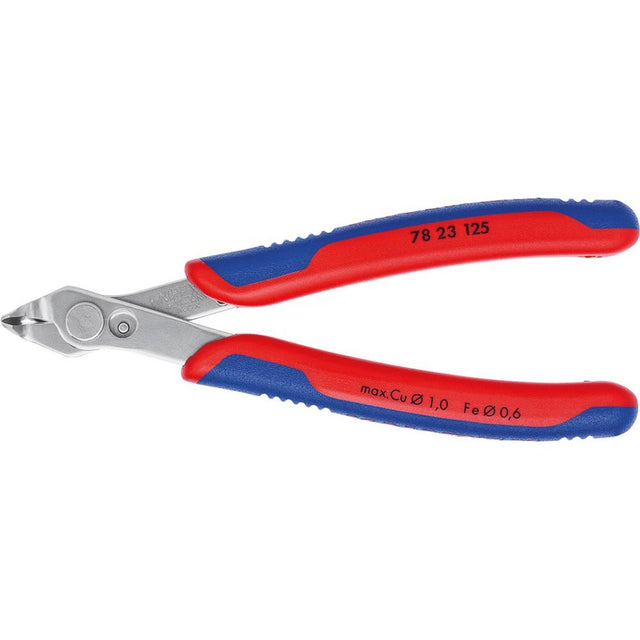 Cleste cu tais lateral pentru electronisti Super Knips®, 125mm, varfuri inclinate la 60°, 78 23 125, KNIPEX - sefira.ro