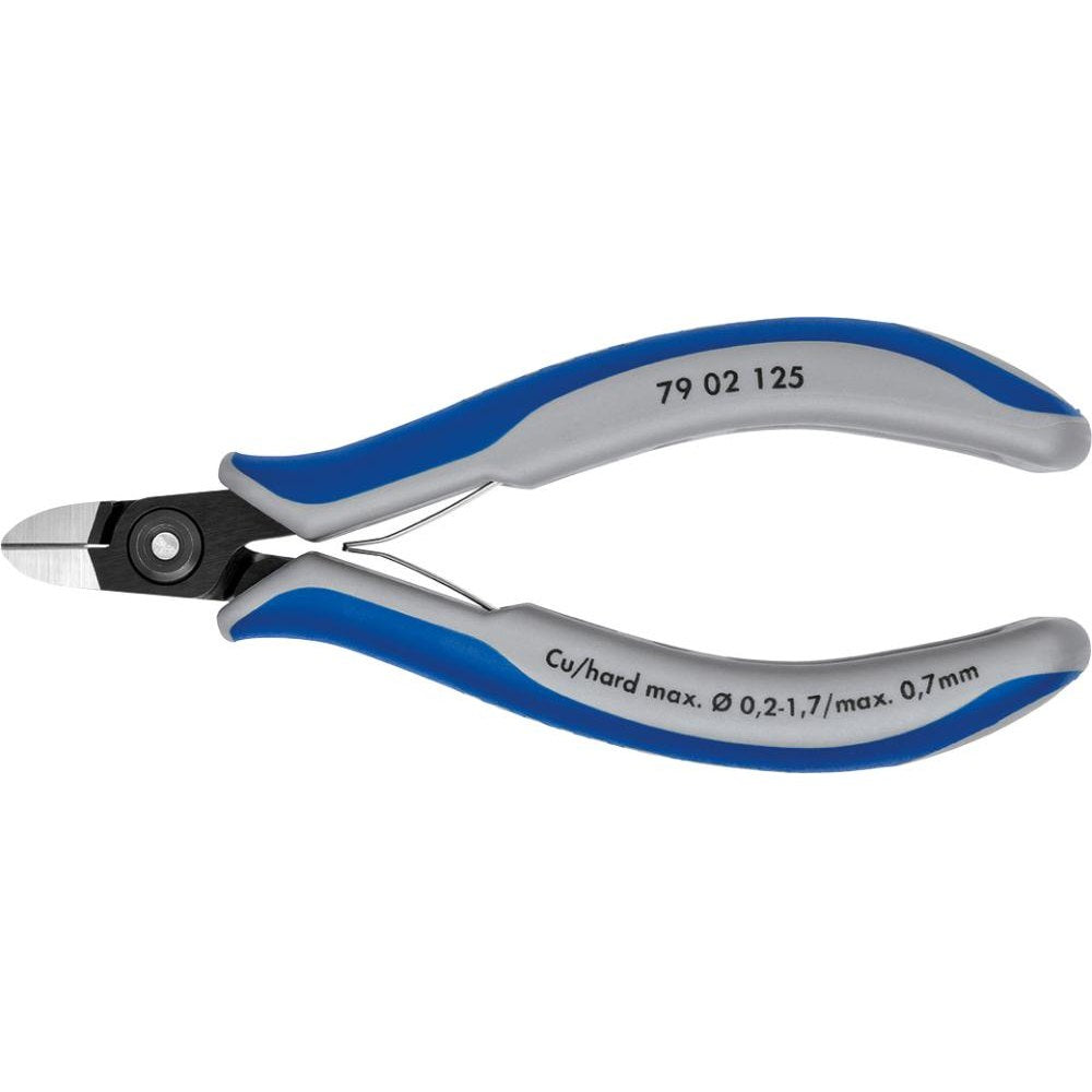 Cleste cu tais lateral, de precizie, pentru electronisti, 125mm, 79 02 125, KNIPEX - sefira.ro
