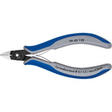 Cleste cu tais lateral, de precizie, pentru electronisti, 125mm, fara fasete, cap ascutit, 79 42 125, KNIPEX - sefira.ro