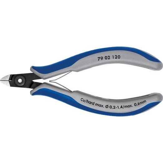 Cleste cu tais lateral, de precizie, pentru electronisti, 120mm, 79 02 120, KNIPEX - sefira.ro