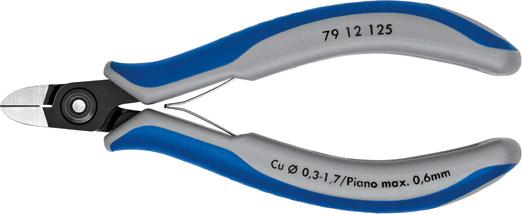 Precision side-cutting pliers for electronics, 125mm, DIN 9654, KNIPEX