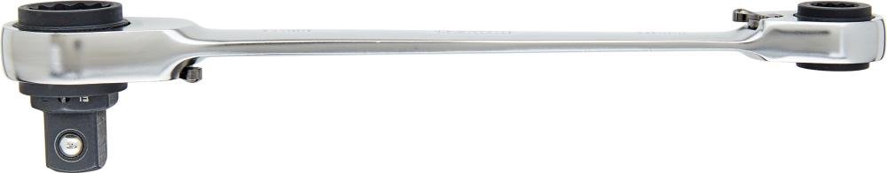 Cheie inelara cu clichet si comutator, Quadro, dimensiuni 10 x 13 / 17 x 19 mm, lungime 190 mm, FORUM - sefira.ro