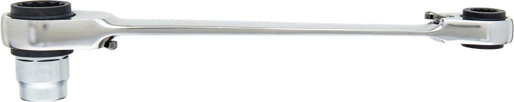 Cheie inelara cu clichet si comutator, Quadro, dimensiuni 10 x 13 / 17 x 19 mm, lungime 190 mm, FORUM - sefira.ro