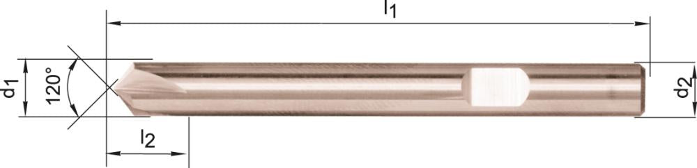 Solid carbide deburring cutter, 4.0mm, 120° tip, NC, DIN6535 HB, FORUM