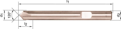 Solid carbide deburring cutter, 4.0mm, 120° tip, NC, DIN6535 HB, FORUM