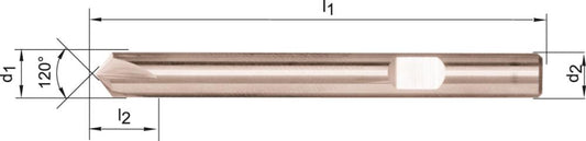 Solid carbide deburring cutter, 4.0mm, 120° tip, NC, DIN6535 HB, FORUM