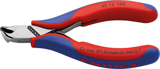 Front-cutting pliers for electronics, 120mm, polished head, KNIPEX